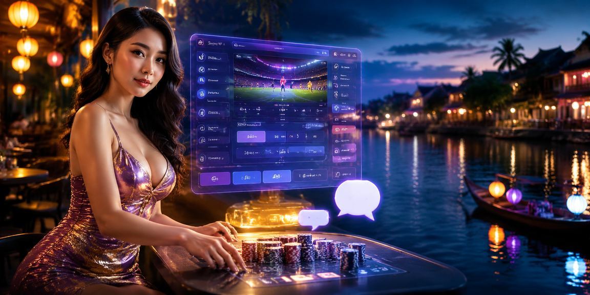 Người dùng tại quán cà phê Hội An truy cập ứng dụng casino và kiểm tra jackpot